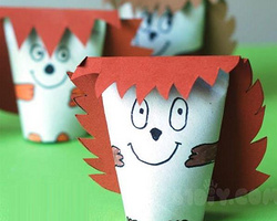教你用卷纸筒DIY可爱的小刺猬玩具小制作