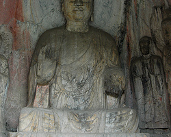 阿弥陀佛坐像唐代宾阳南洞 世界雕塑艺术作品图片