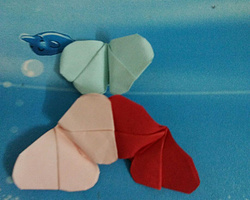 儿童手工折纸大全 真假蝴蝶折纸步骤图解