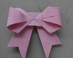 学折纸大全又简单又漂亮 纸蝴蝶结折纸图解教程