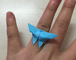 学折纸大全又简单又漂亮 蝴蝶戒指DIY折纸教程
