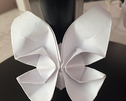 手工折纸作品 当蝴蝶翩翩起舞折纸方法