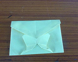 DIY蝴蝶信封折纸步骤图解