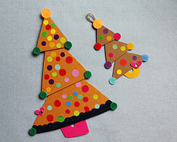 纸板DIY漂亮的小圣诞树节日装饰卡片