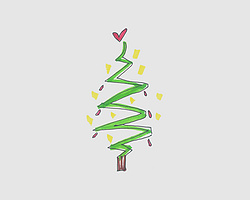 7-8岁儿童简笔画启蒙教程 色彩圣诞树怎么画最简单