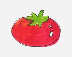 西红柿简笔画步骤
