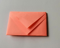 儿童简单易学的手工折纸 小信封怎么叠纸方法步骤