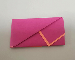小学生简单的手工折纸 小信封的简单折法方法图解