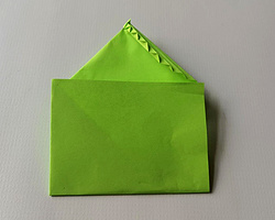 儿童简单又好做的手工折纸方法 小信封折法过程