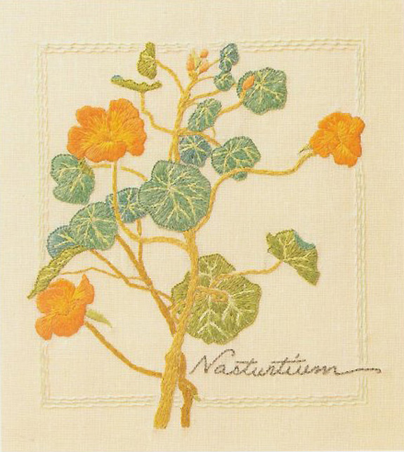 漂亮温馨的花卉、植物手工刺绣图案大全欣赏