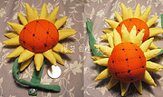 橡菜手工：个性、阳光的手工布艺向日葵制作方法图解