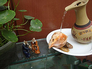 diy工艺酒瓶改造创意小喷泉