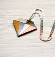绚丽时尚的几何钻石项链创意DIY图解