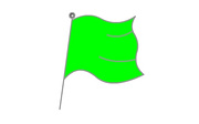 简笔画绿色旗帜的画法 简笔画动画教程之旗帜的绘画分解步骤