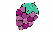儿童简笔画水果系列之美味的葡萄详细步骤图