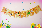 幼儿园装饰挂件DIY手工创意挂旗 漂亮的节日装饰