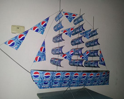 易拉罐DIY的个性仿真帆船模型制作
