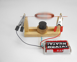 自制直流电动机小实验 电磁感应小制作