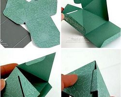 手工制作折礼物盒教程 三角形盒子的做法图解