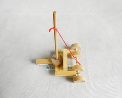 DIY发条车橡皮筋弹力车 力学原理儿童科技小制作