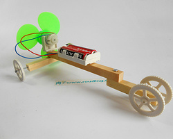 DIY儿童科技小制作 空气浆动力赛车模型做法图解教程