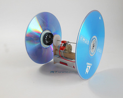 DIY自平衡光盘车 光盘赛车科技小制作 手工拼装科普小发明玩具