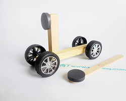 儿童智力开发自制玩具小制作 DIY趣味磁力小车