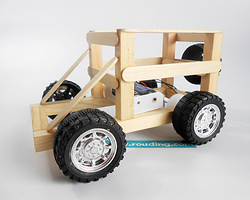 DIY科技小制作越野吉普车 小发明手工拼装实验吉普车模型