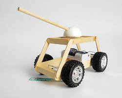 DIY科技小制作坦克车 坦克战车小发明玩具 手工拼装科学实验模型