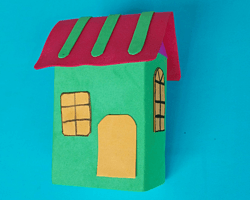 教你用纸盒制作漂亮的儿童手工玩具小房子详细步骤