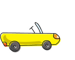 儿童简笔画跑车的画法 小汽车简笔画的绘画步骤教程