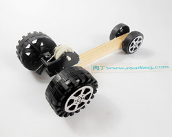 拉线F1赛车科技小制作 智力拼装手工 科普玩具自制拉线小车