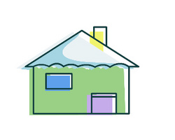 简笔画房子的画法(2)简笔画动画教程之绿色小房子的绘画分解步骤