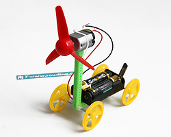 儿童益智类DIY拼装小玩具风力小车的制作步骤