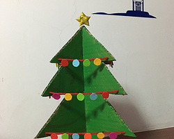 教你用废纸箱制作简单好看的圣诞树 创意DIY小制作
