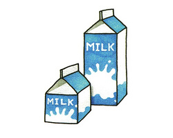 牛奶盒简笔画彩色