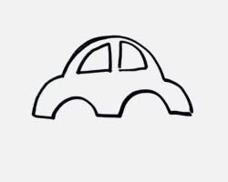 教你如何画小汽车 舒适的小汽车的简笔画画法步骤图解