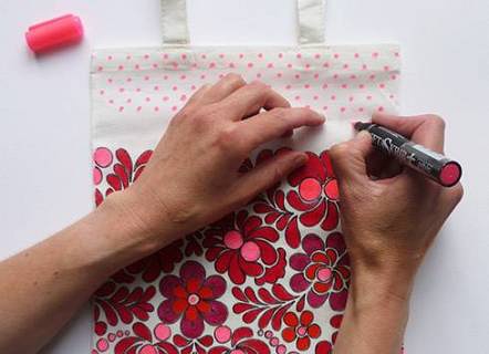 用贝碧欧Setacolor纺织品颜料手绘DIY装饰夏日环保袋