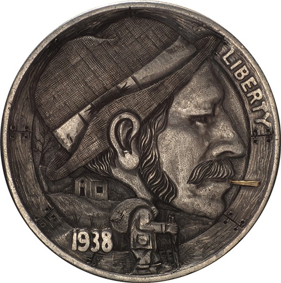 巴塞罗那艺术家惊人的硬币雕刻作品欣赏