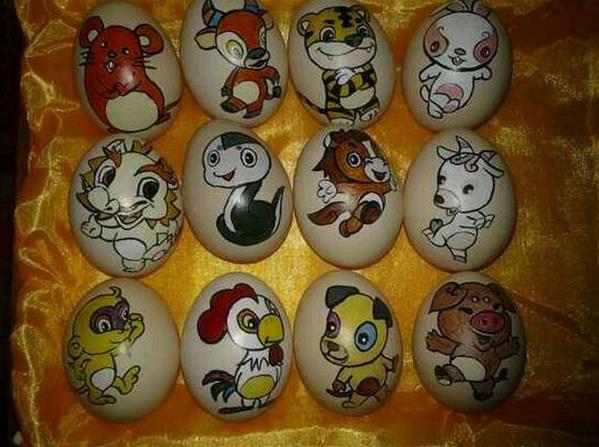 鸡蛋壳画的做法 蛋壳手绘哈喽�√岬南晗富�法