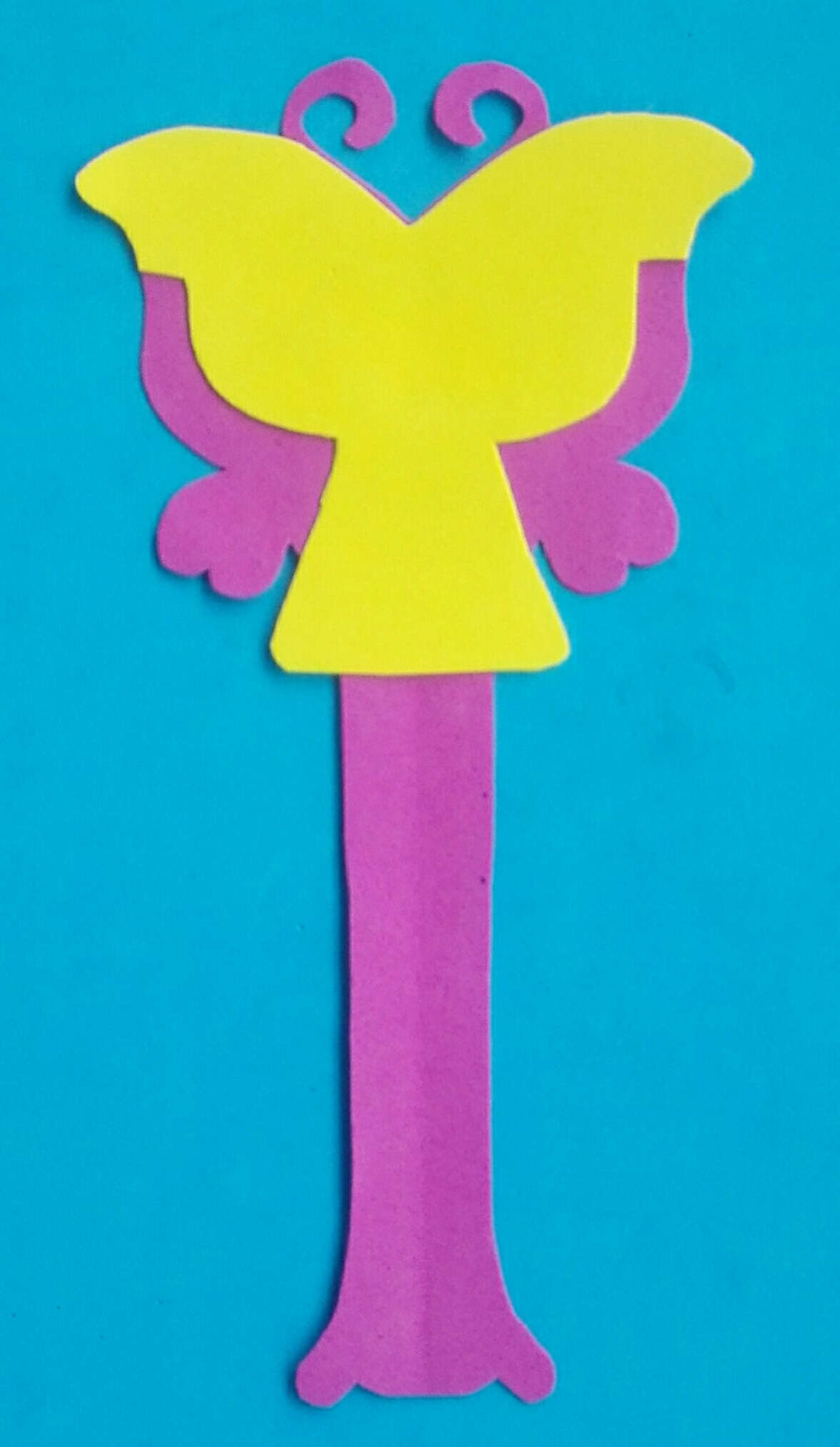 用彩色海绵纸制作漂亮的儿童手工小玩具花蝴蝶详细教程 肉丁儿童网