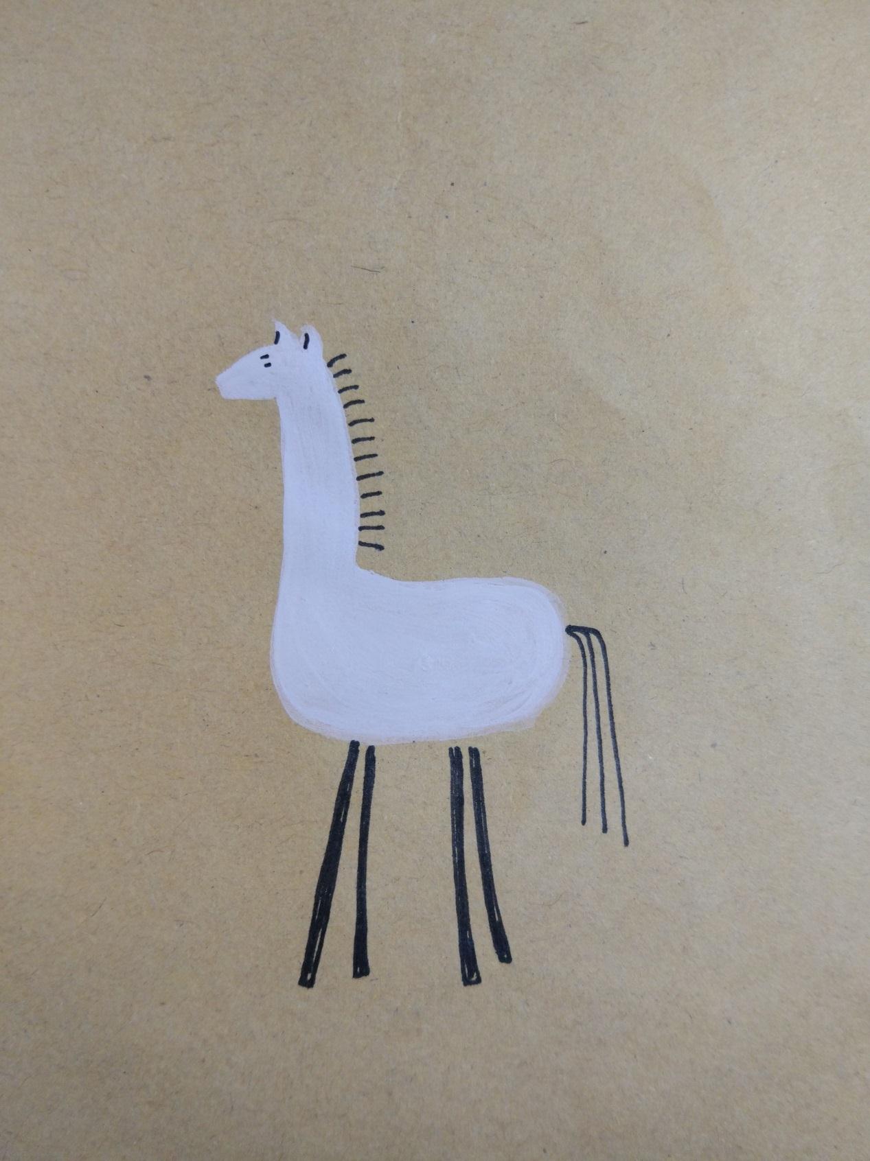 宋宋教你画可爱的动物彩绘画 彩色的斑马步骤图