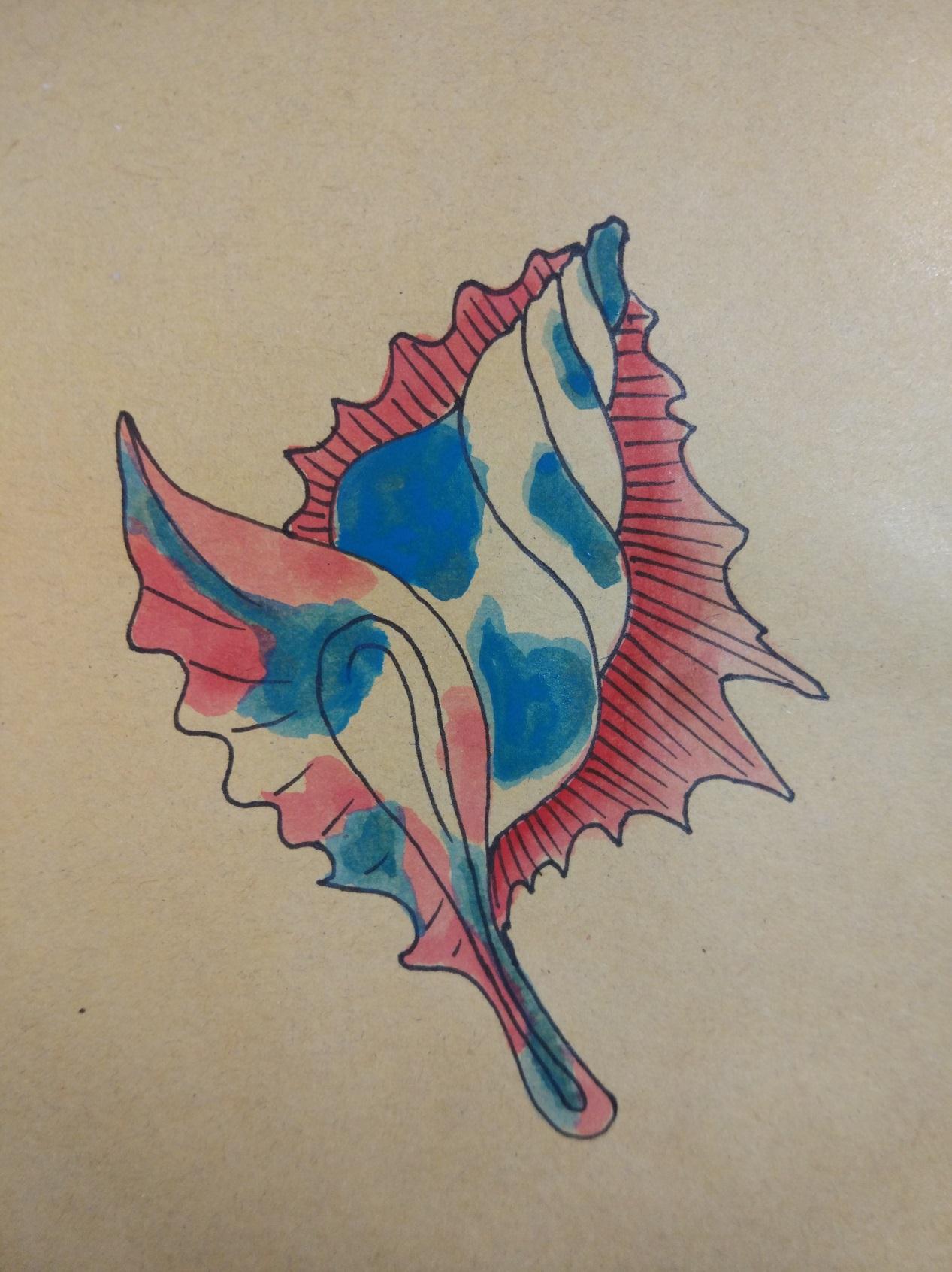 趣味创意手工DIY彩绘画作品之可爱彩色的螺