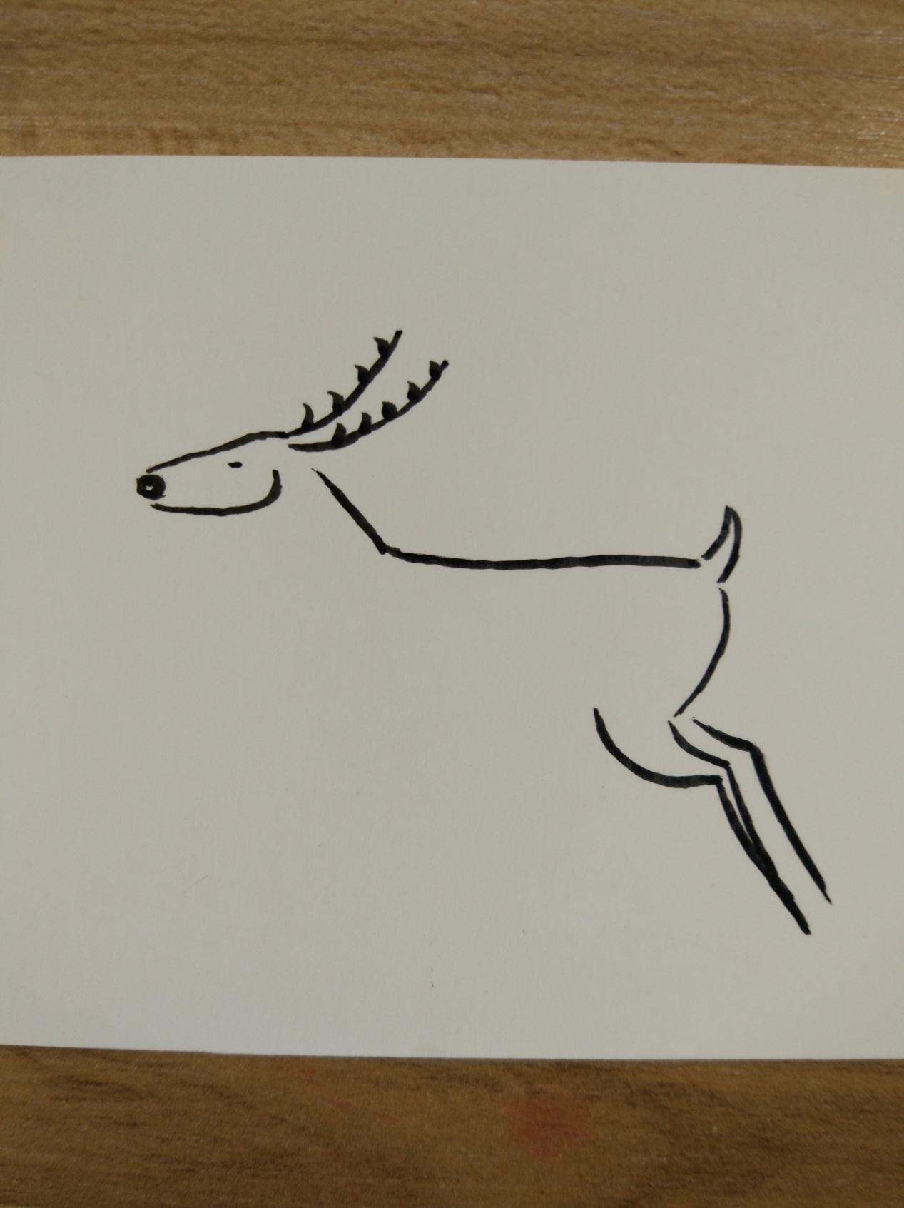 宋宋原创DIY彩绘作品 可爱的小鹿手绘简笔画步骤╭★肉丁网