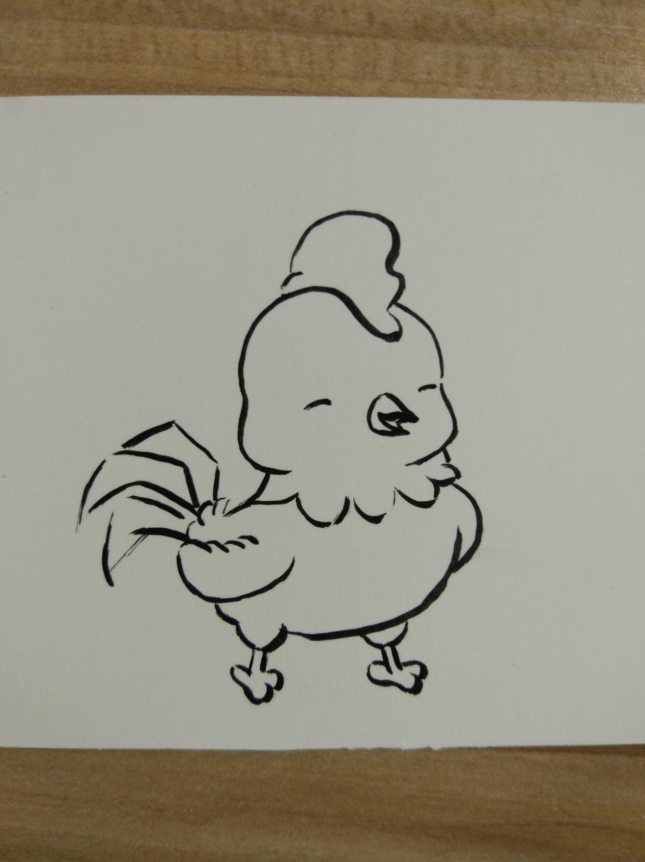 宋宋教你简单的水彩彩绘画 小鸡插画教程