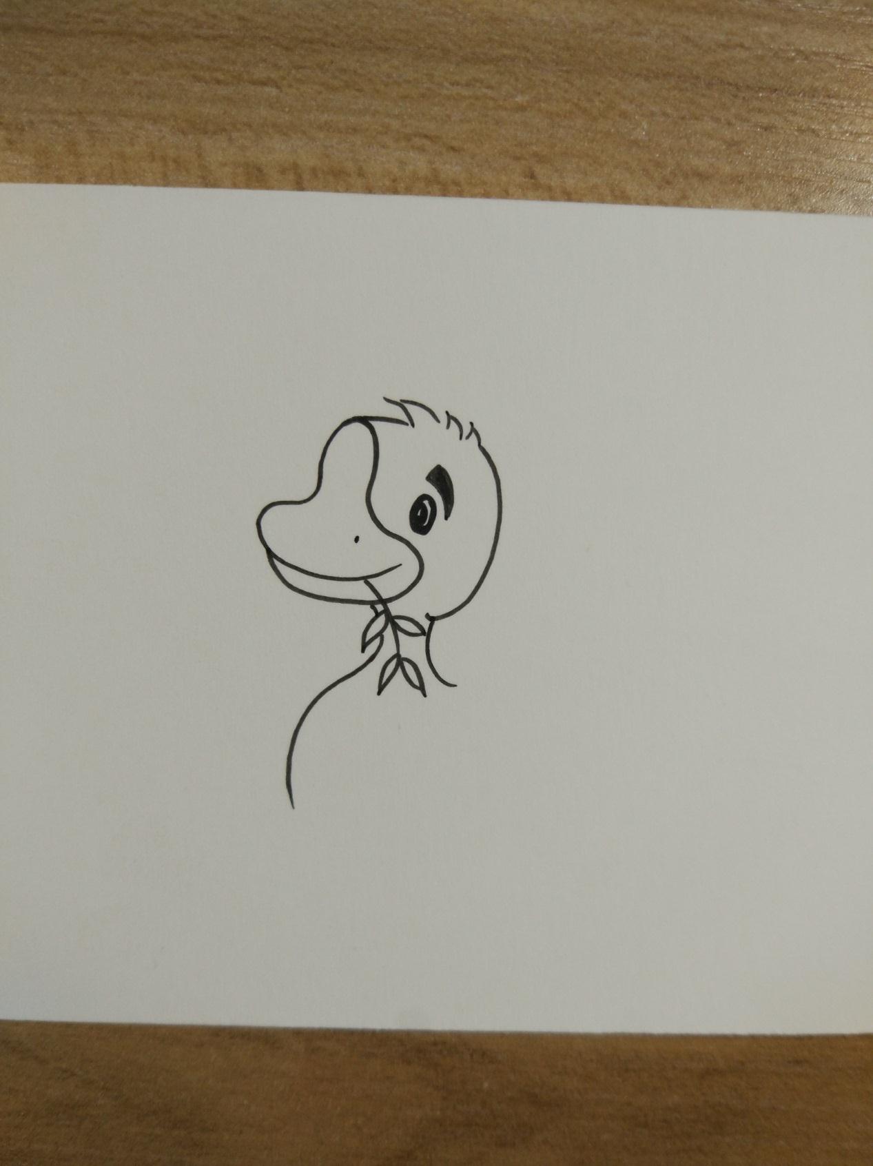 教你画简单的动物水彩画―可爱的小鸭子手绘教程