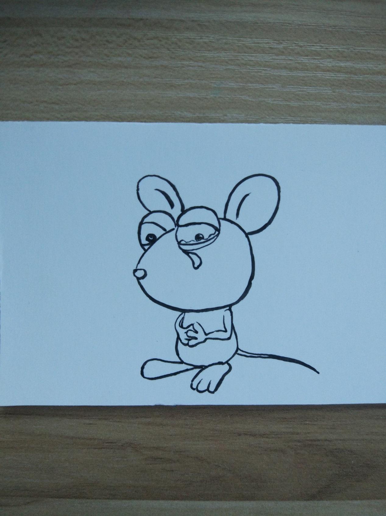 宋宋原创漫画―可爱的小老鼠手绘画简单的步骤