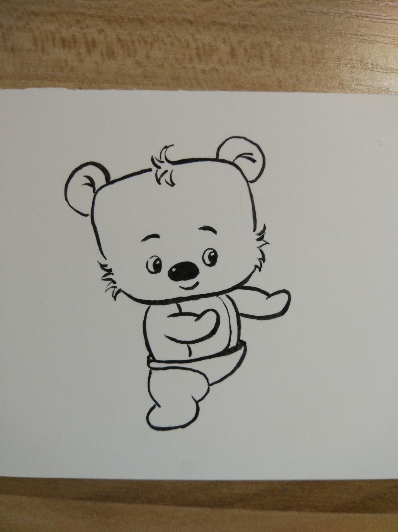 宋宋原创优秀漫画作品之可爱的功夫小熊画法