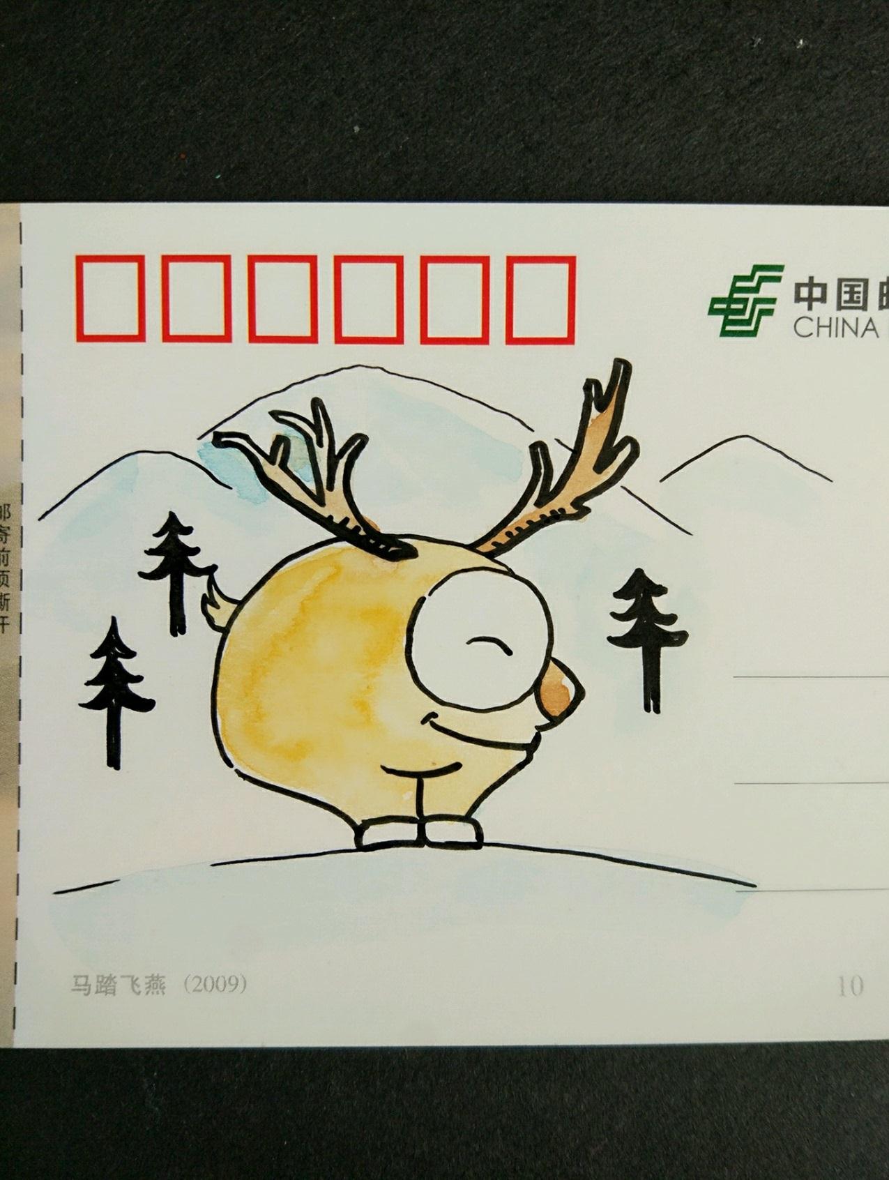  可爱的小鹿手绘明信片制作步骤 宋宋的优秀作品