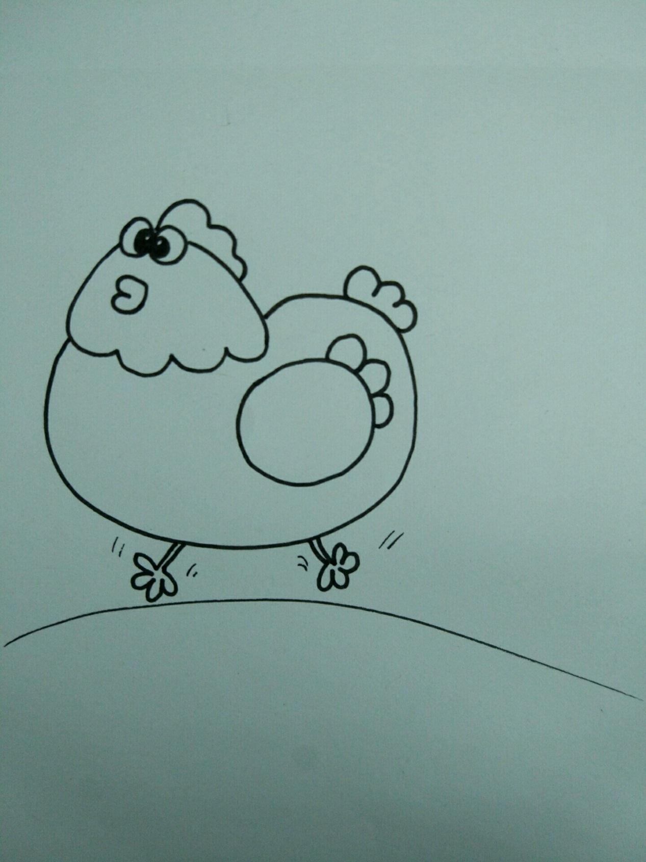 简单的手工原创DIY手绘作品 母鸡和小鸡的做法